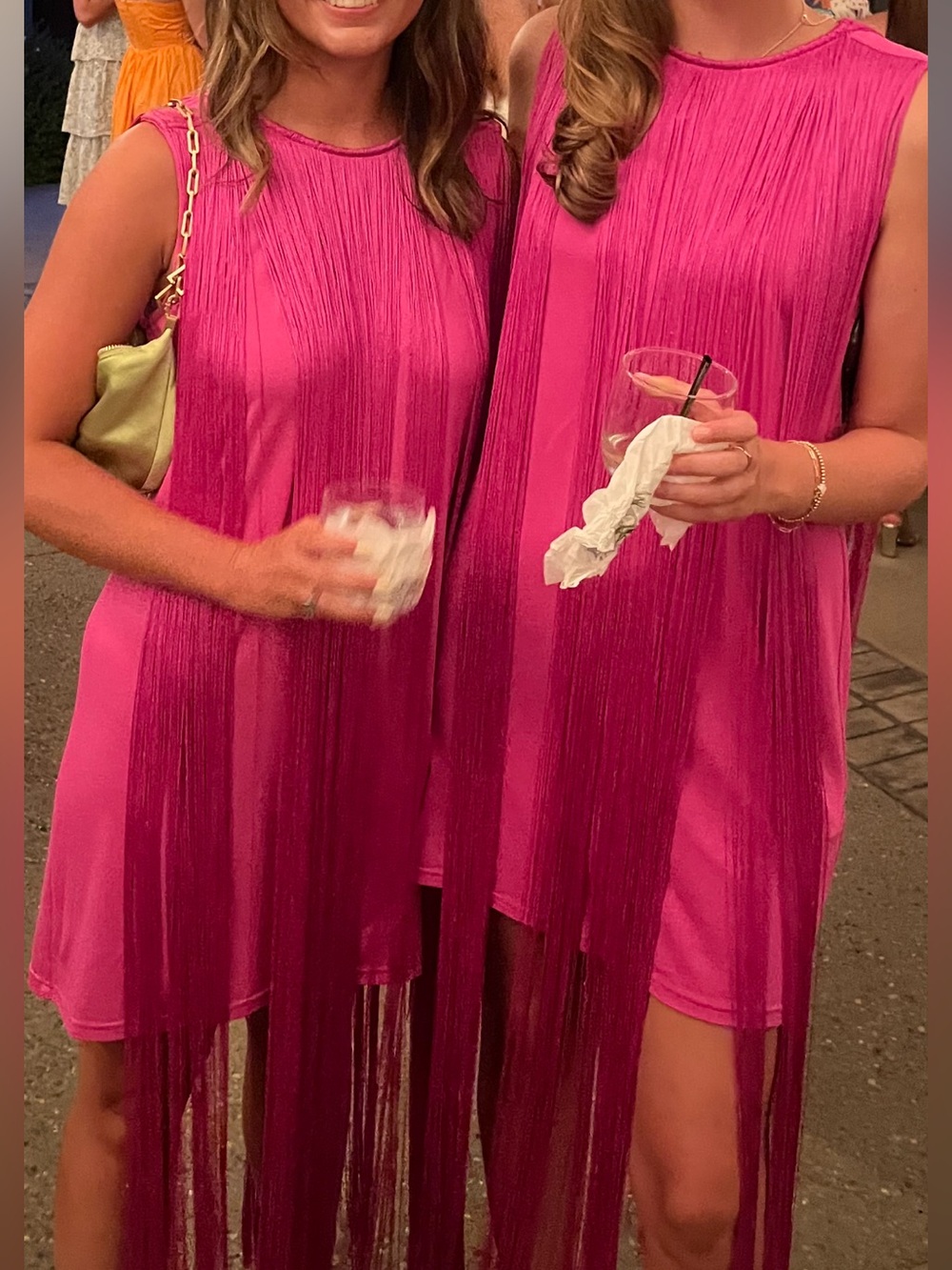 Hutch Pink Fringe Mini Dress